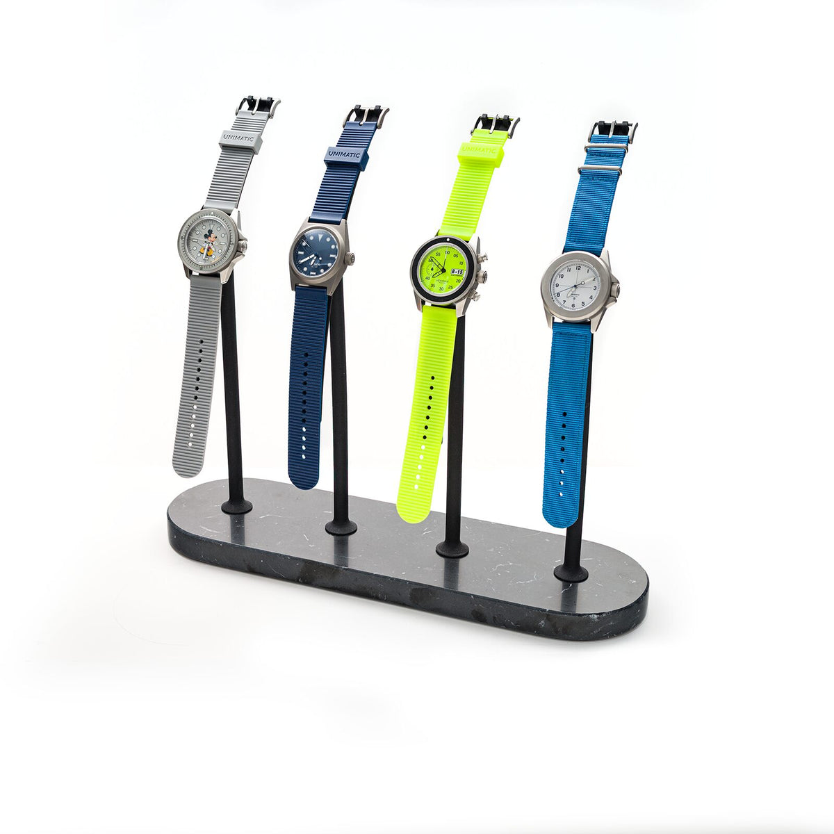 Display 4 watches totem ghost display Carrara marble black
