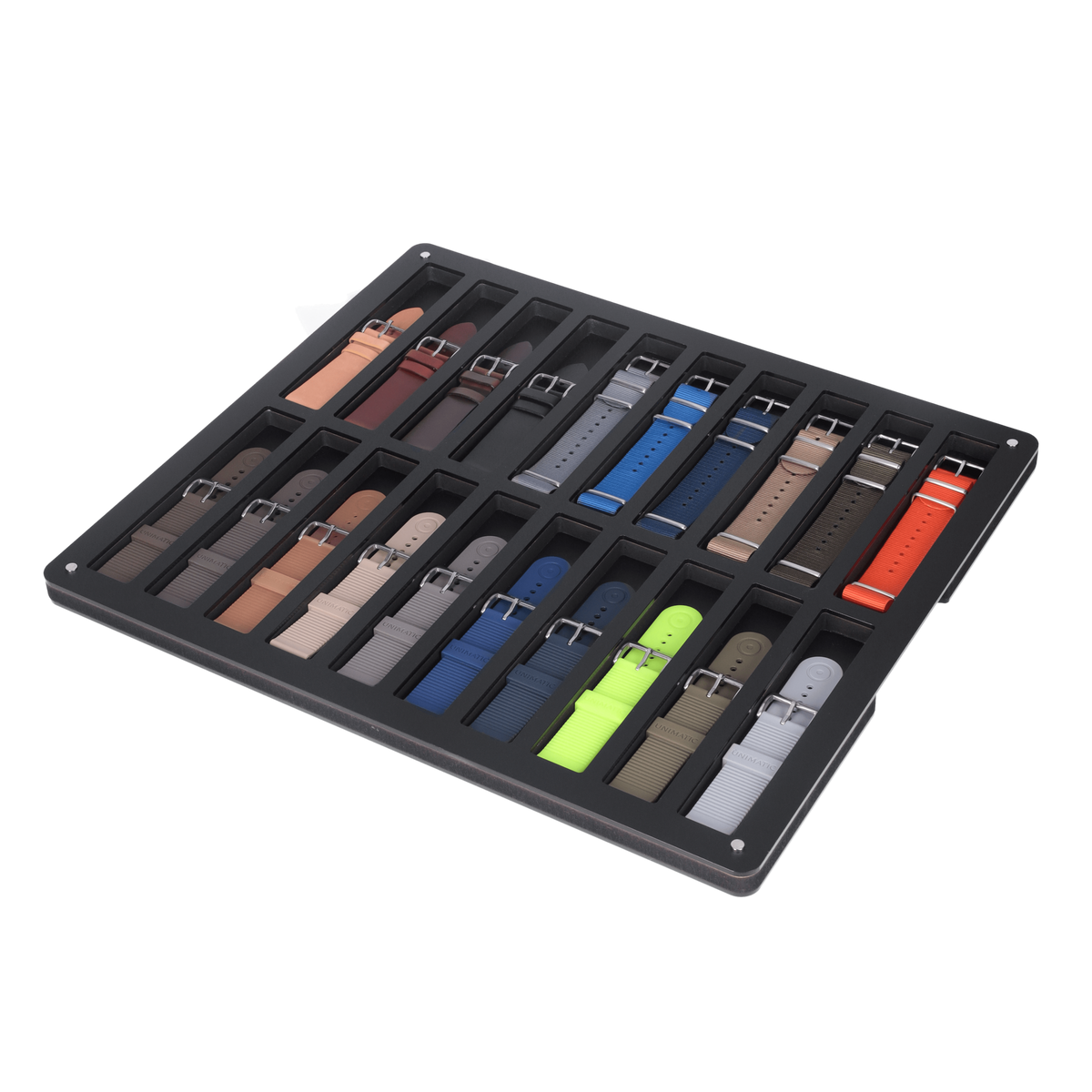 Display for straps, 20 slots