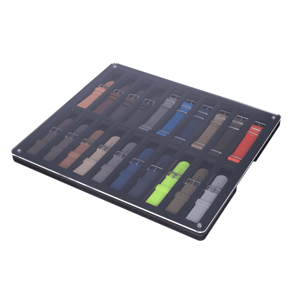 Display for straps, 20 slots