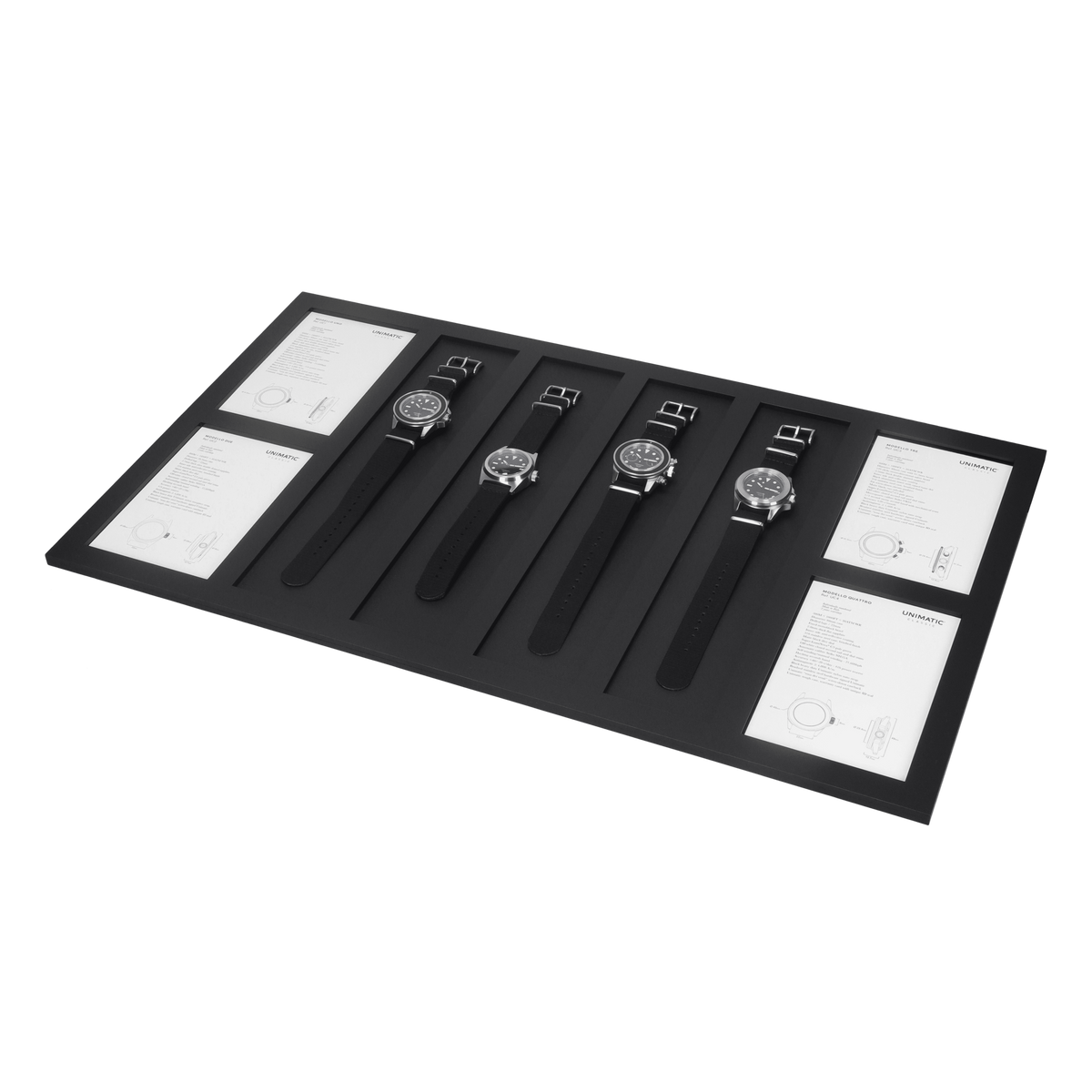 Display tray 4 slots black