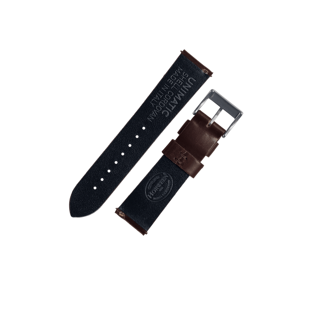 Two-Piece Cordovan Shell Leather Strap