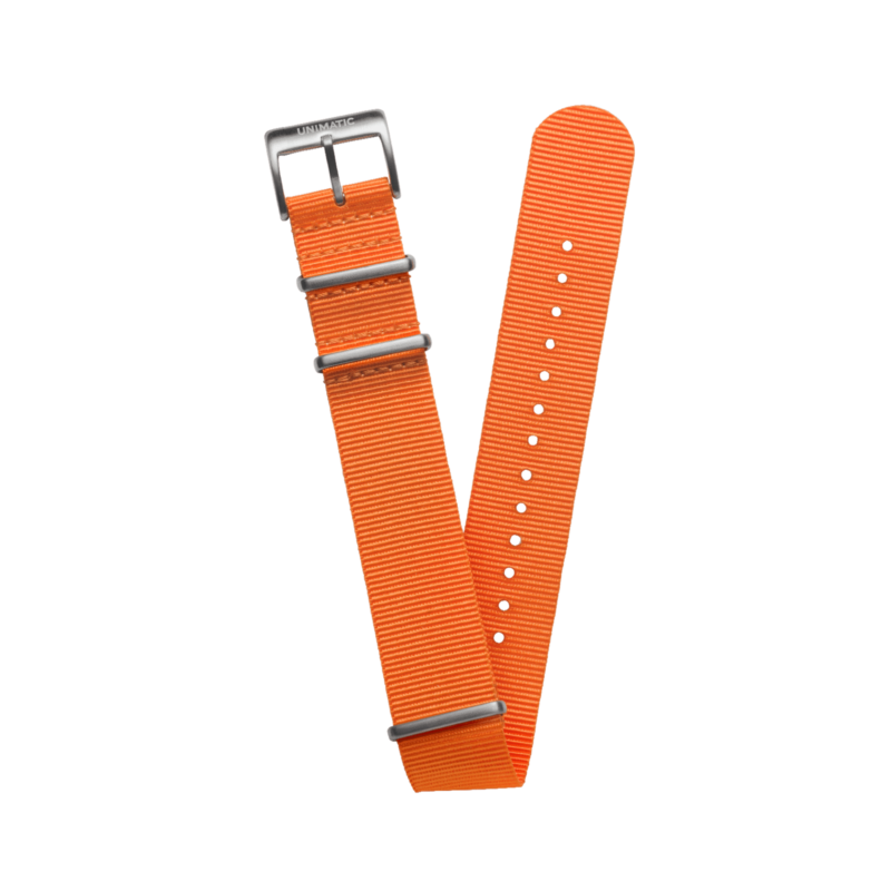 Nylon Nato Steel Strap - International Orange