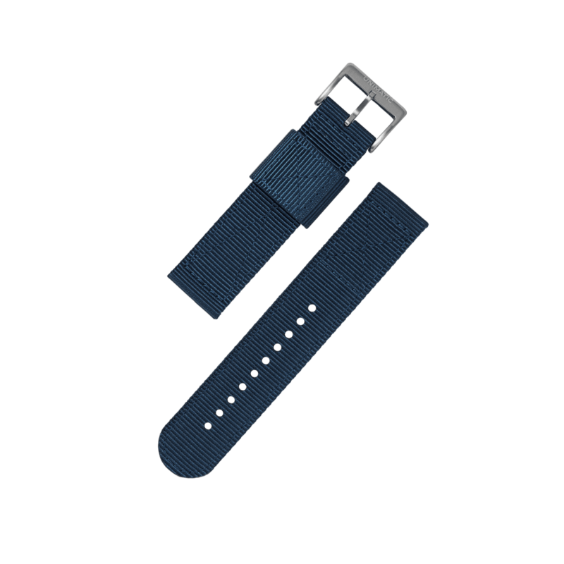 Nylon 2pc with Nylon keeper Steel Strap - Navy