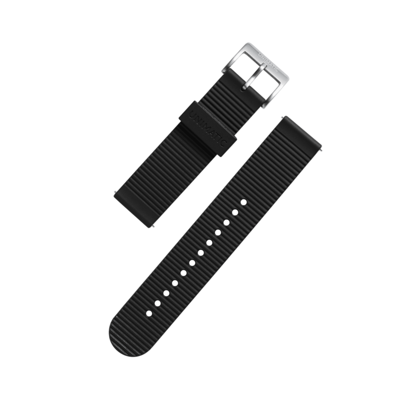 TPU Quick-Release 2pcs Steel Strap - Black