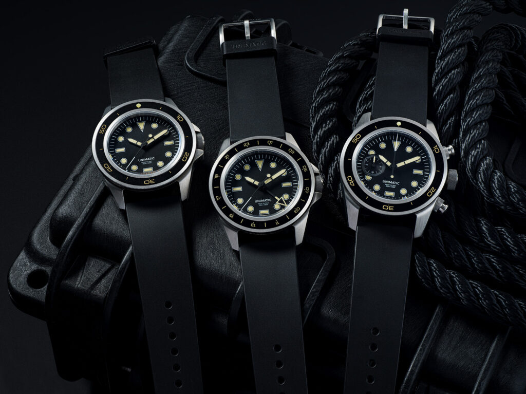 diving heritage black set unimatic